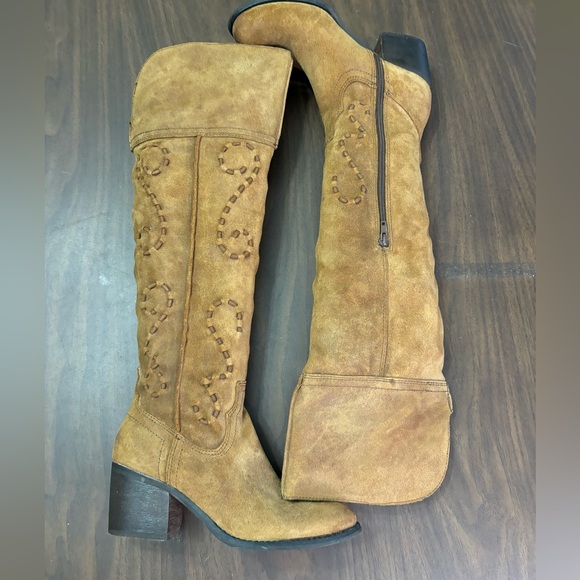 Carlos by Carlos Santana Noble over the knee tan suede boot 7 - Picture 4 of 16